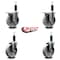 Service Caster 5'' Semi Steel Swivel 1-1/8'' Expanding Stem Caster Set 2 Total Lock Brakes, 4PK SCC-EXTTL20S514-SSS-2-S-2-118 - alternate 4